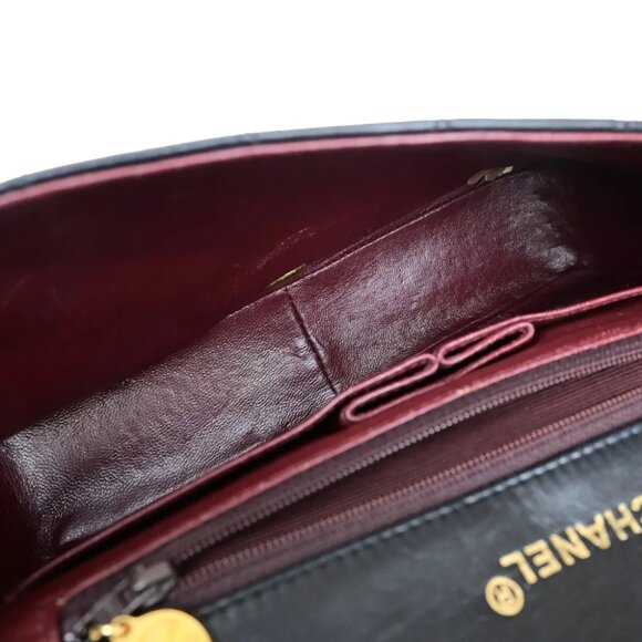 CHANEL CC Logo Matelasse 23 Full Flap Chain Shoulder Bag Leather Black GHW Franc - Picture 3 of 15